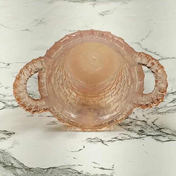 Degenhart Glass Mini Basket Trinket Toothpick Paperweight Vtg - Picture 7 of 9